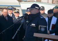 Przemówienie Komendanta Wojewódzkiego Policji w Białymstoku na uroczystości otwarcia PP w Raczkach