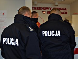 Policjanci w Centrum Krwiodawstwa i Krwiolecznictwa w Suwałkach